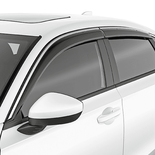 Honda Door Visors - Chrome Trim (Civic Sedan) | 08R04-T20-100