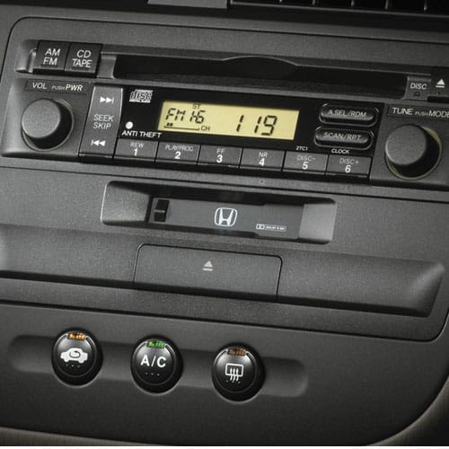 Honda cassette player ejects tape