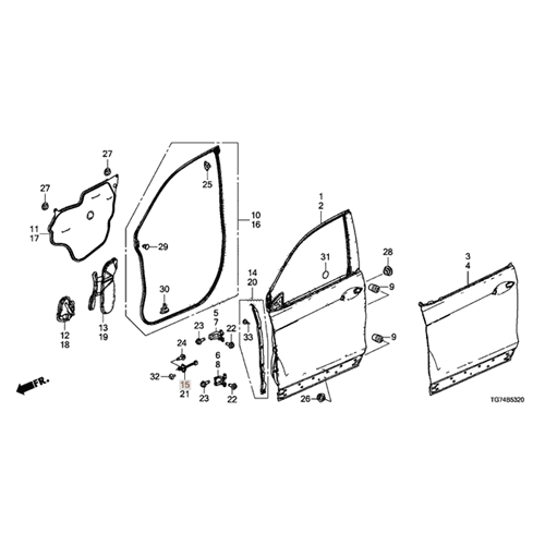 Honda CHECKER COMP, FR. 72340-TG7-A02